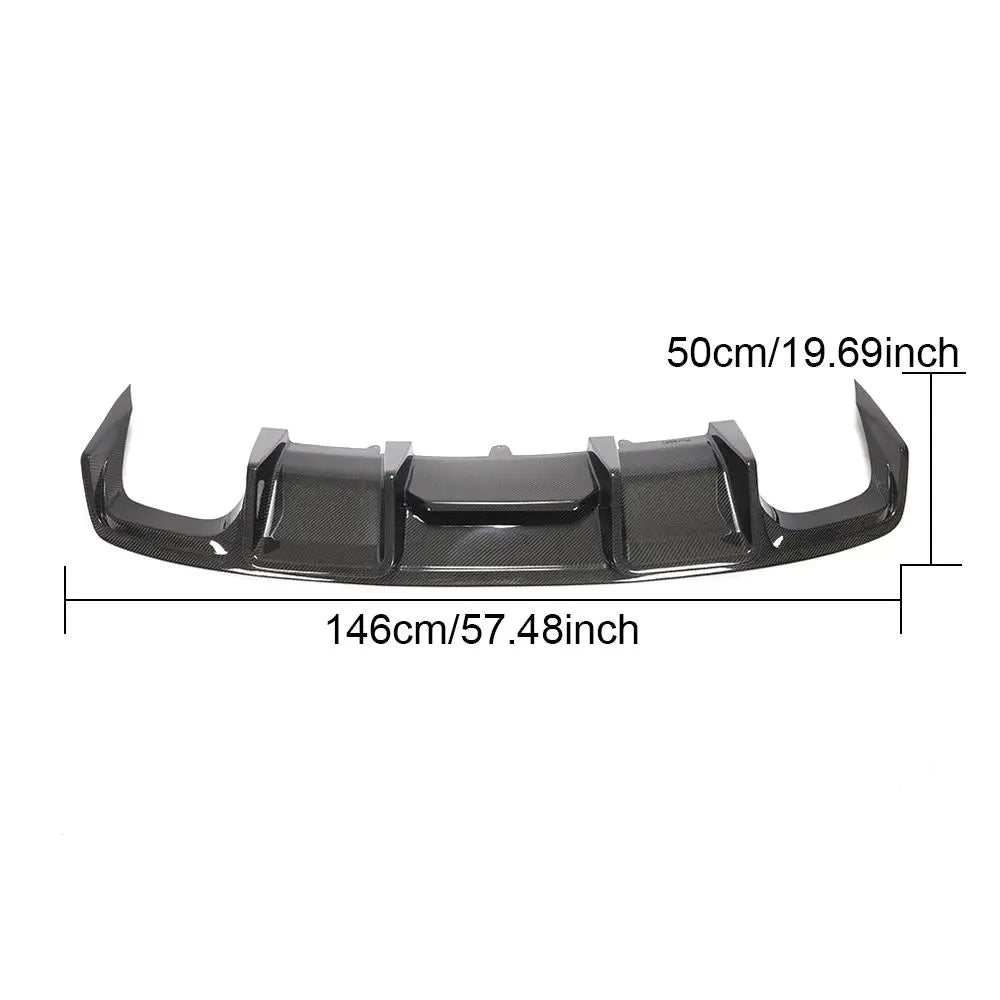 Carbon Fiber Rear Bumper Diffuser for Audi A4 S4 Base Sedan 4-Door 2013-2015