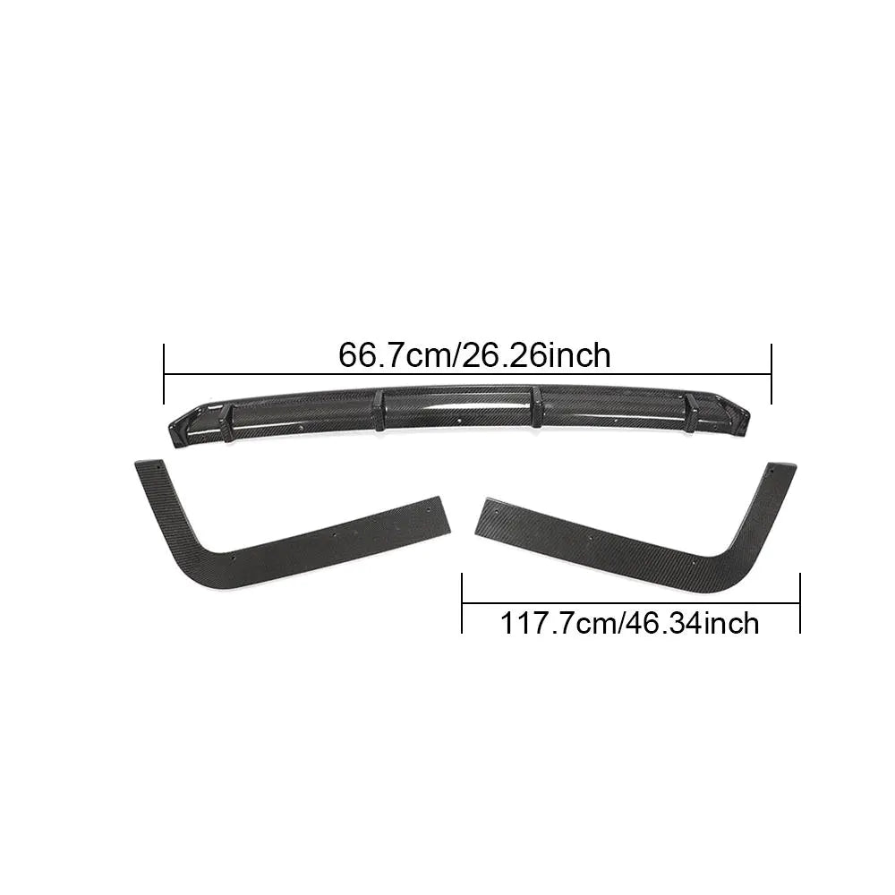 Real Carbon Fiber Rear Bumper Diffuser Spoiler for Volkswagen T6 Multivan 2015 - 2019