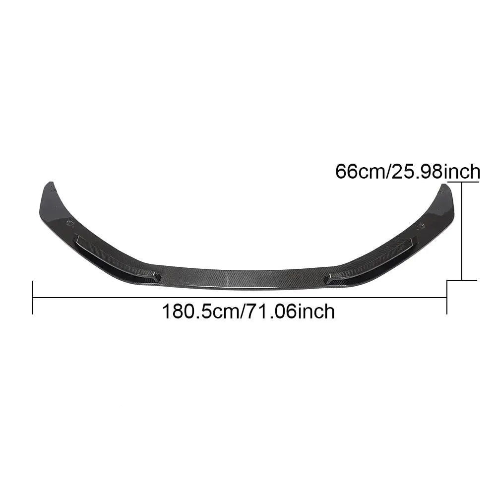 3PCS/SET Style Carbon Fiber R8 Front Spoilers Splitter for Audi R8 Gen 2 V10 Coupe 2016-2018