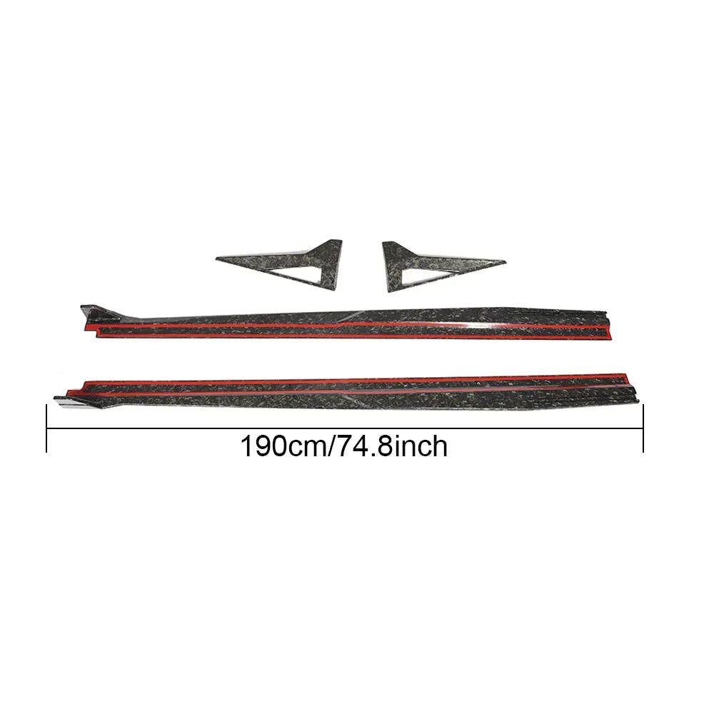 Forged Carbon LP640 Side Skirts Winglet for Lambo Huracan LP640-4 Performante Coupe 2-Door 2017-2019