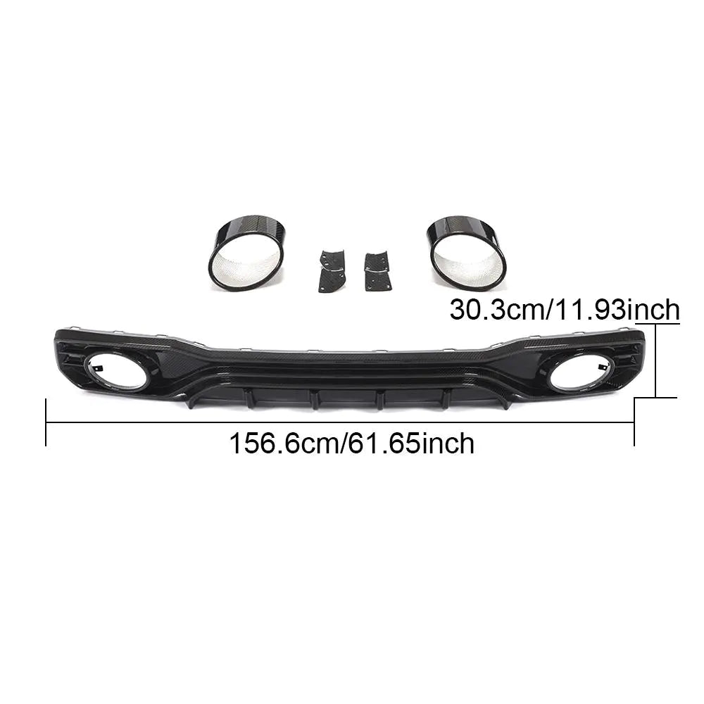 Prepred Dry Carbon Fiber Rear Diffuser for Audi A7 S-line S7 C8 Sportback Hatchback 2019-2021