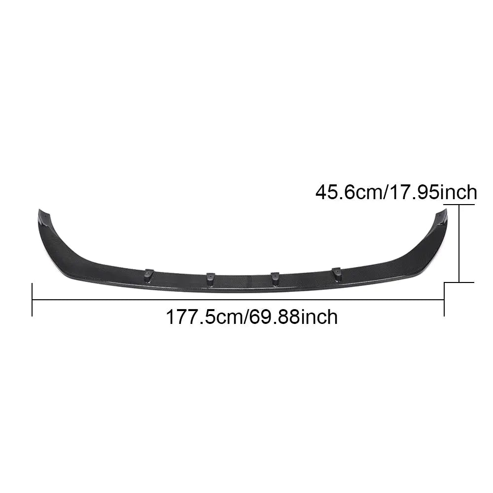 Carbon Fiber W205 C Class Front Center Lip for Mercedes Benz C205 S205 A205 C43 AMG 2D 4D 2020-2021