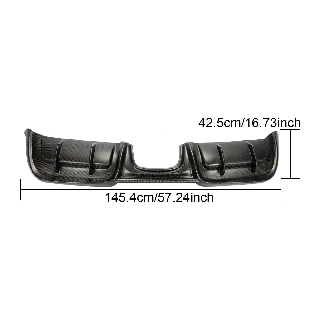 For Porsche 718 Boxster Cayman 16-19 Matte Carbon Fiber Rear Bumper Diffuser Lip