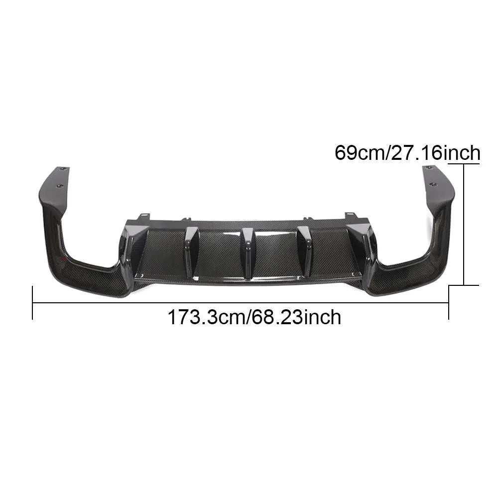 For Audi S5 A5 Sline 2-Door 4-Door 20-21 Dry Carbon Fiber Rear Bumper Diffuser Lip