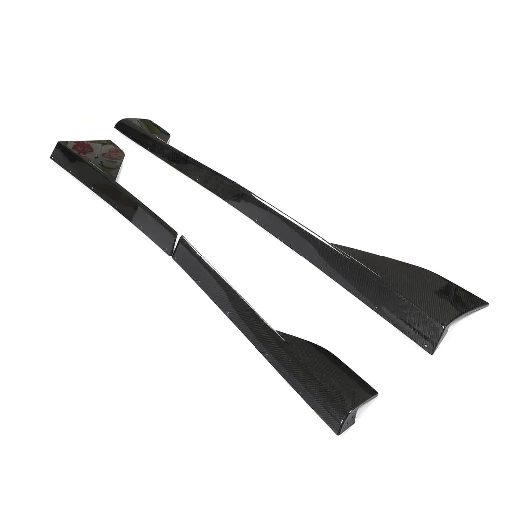 4PCS Pre-preg Dry Carbon Fiber Side Skirts for McLaren 570GT 570S 2-Door 2015-2020