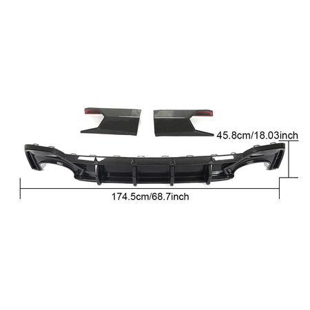 ML-WJM041-PRO Dry Carbon Rear Bumper Lip Diffuser Splitter Fit For Audi RS6 C8 Avant 2019-23