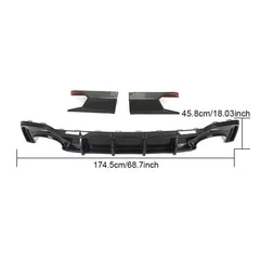 ML-WJM041-PRO Dry Carbon Rear Bumper Lip Diffuser Splitter Fit For Audi RS6 C8 Avant 2019-23