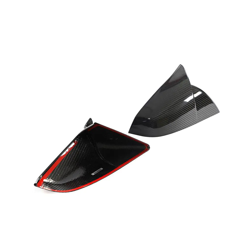 ML-PZJ100-PRO Carbon Fiber Car Review Mirror Cover for Tesla Model S Plaid 2021-2023