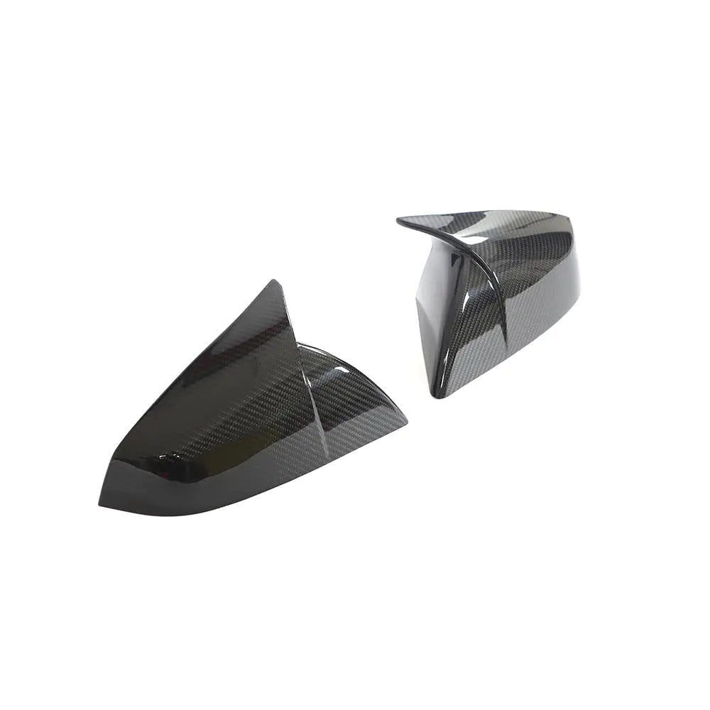 ML-PZJ100-PRO Carbon Fiber Car Review Mirror Cover for Tesla Model S Plaid 2021-2023