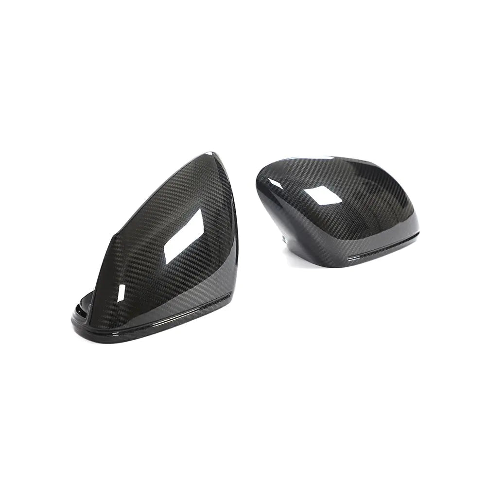 ML-ZDH284-PRO Dry Carbon Fiber Car Mirror Cover Caps for Porsche Taycan 9J1 Turbo S Sedan 4-Door 2019-2020