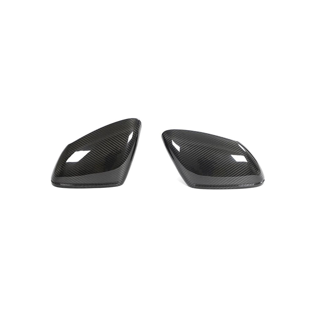 ML-ZDH284-PRO Dry Carbon Fiber Car Mirror Cover Caps for Porsche Taycan 9J1 Turbo S Sedan 4-Door 2019-2020