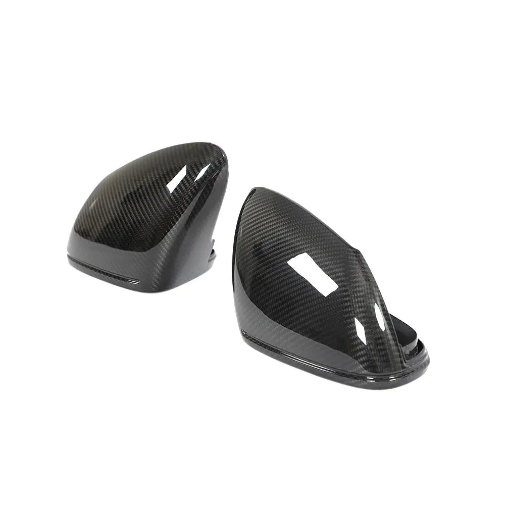 ML-ZDH284-PRO Dry Carbon Fiber Car Mirror Cover Caps for Porsche Taycan 9J1 Turbo S Sedan 4-Door 2019-2020