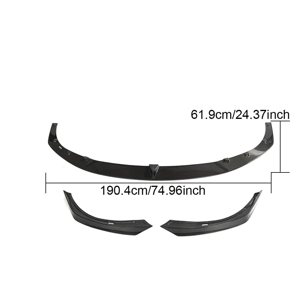 ML-HJW020 JC style Carbon Fiber Car Front Lip for Tesla Model S Plaid 2021-2023