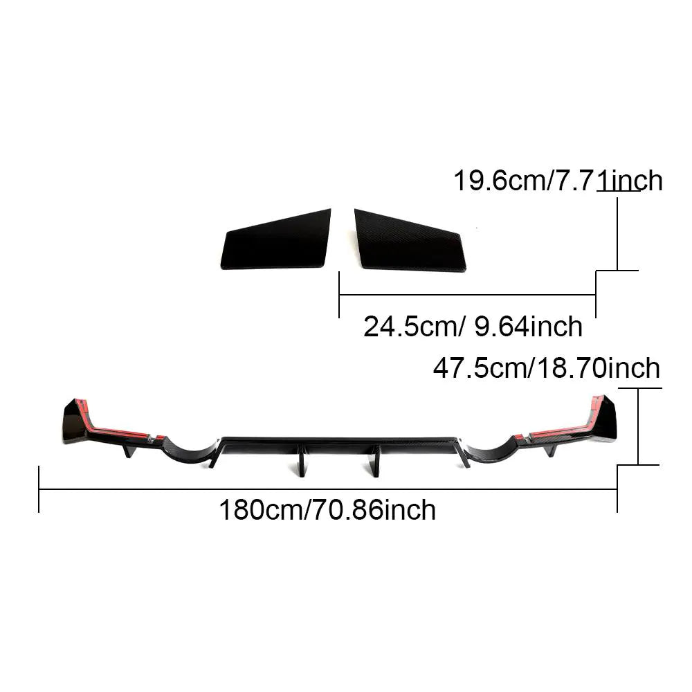 ML-YWW148-PRO Pre-preg Dry Carbon Fiber Rear Bumper Diffuser for Nissan 400Z