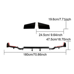ML-YWW148-PRO Pre-preg Dry Carbon Fiber Rear Bumper Diffuser for Nissan 400Z