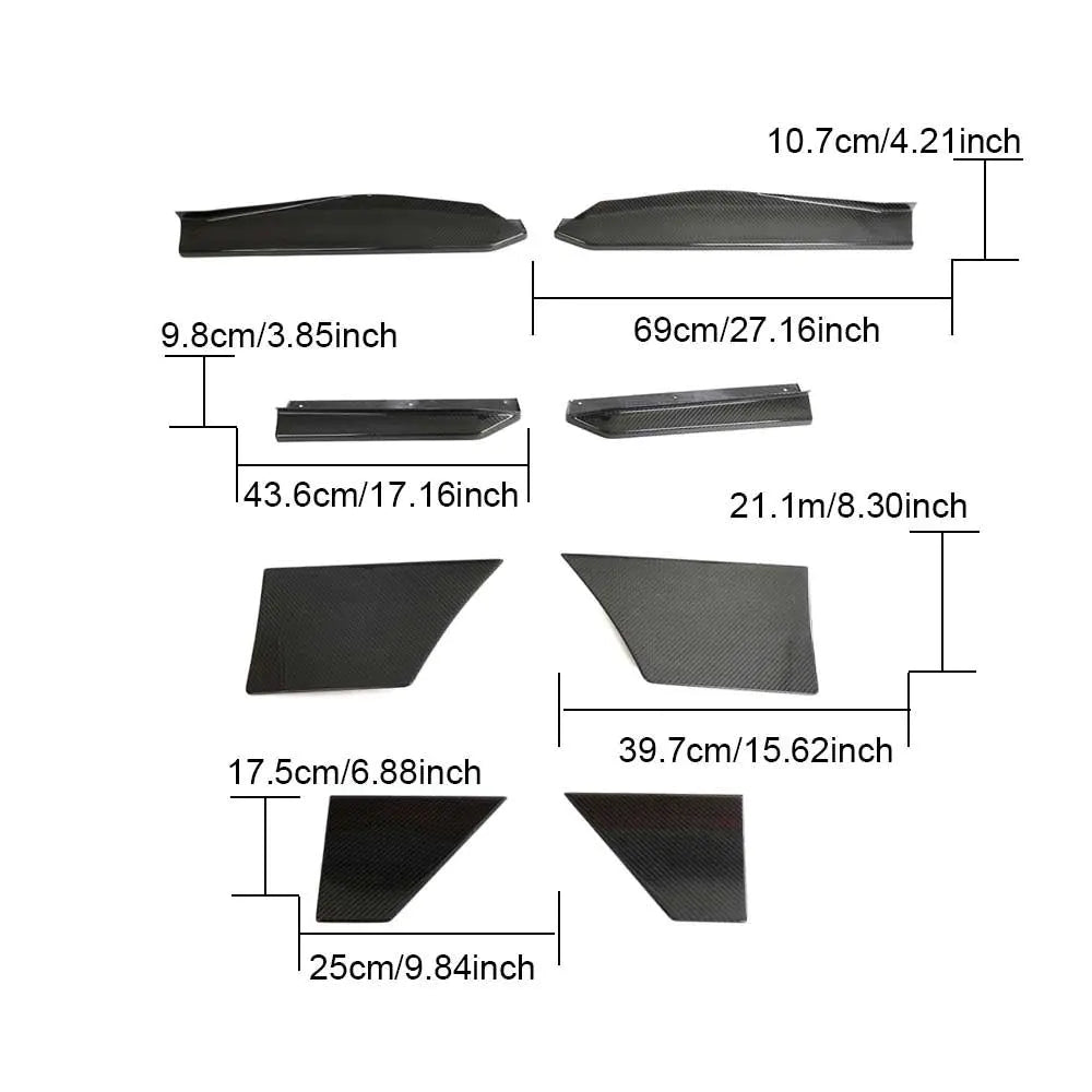 ML-PZJ138-PRO Real Dry Carbon Fiber Side Skirts for Nissan 400Z 2023