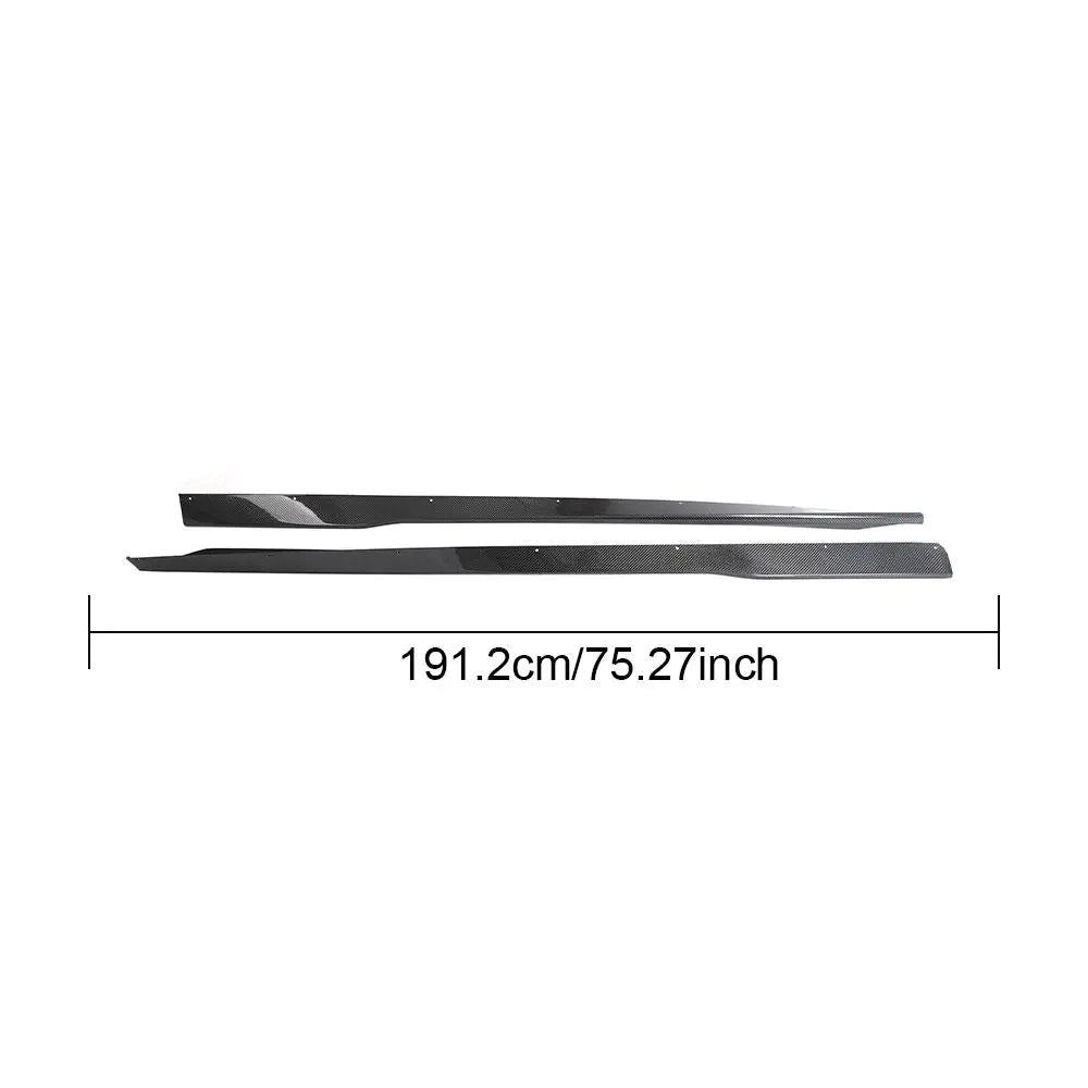 ML-PZJ167 Carbon Fiber Side Skirts Extension for 2024 Ford Mustang Dark Horse