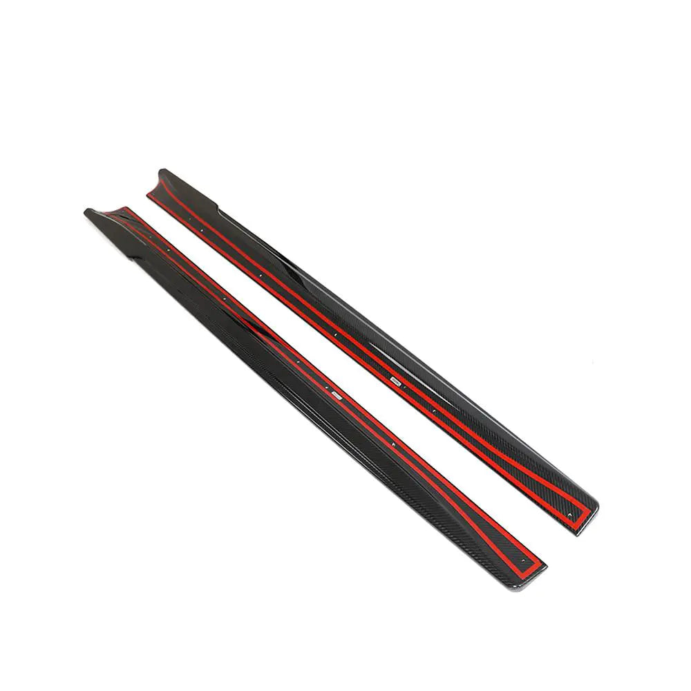 EE-HTW7021-PRO Carbon Fiber Side Skirts for Tesla Model 3 2023-2024