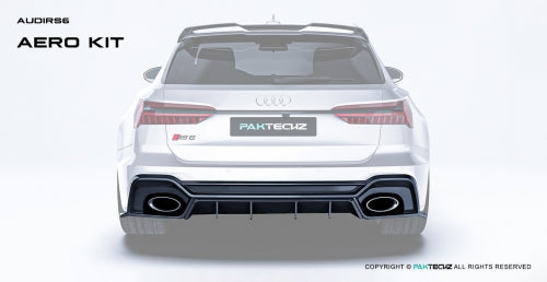 Paktechz Audi RS6 C8 Carbon Fiber Body Kit - Rear Diffuser