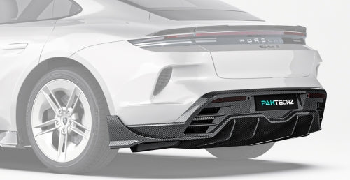 Paktechz Porsche Taycan (2025+) Carbon Fiber Body Kit - Porsche 2025 Taycan Rear Diffuser