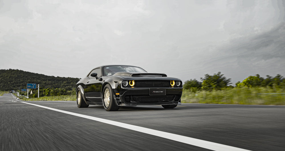 AchenCybe Dodge Challenger Rear Wide Body Round Evebrow& Front Wide Body Fender 2015-2023