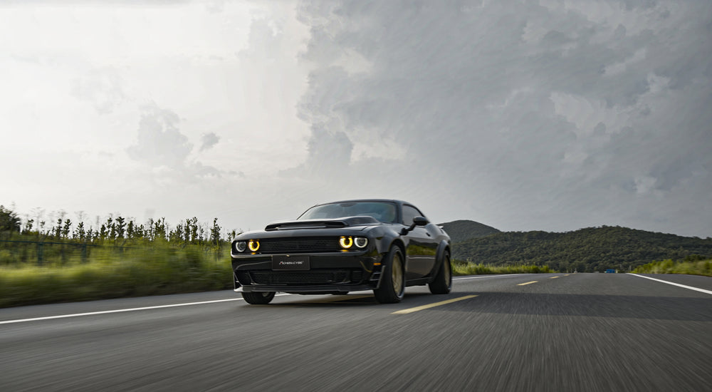 AchenCybe Dodge Challenger Rear Wide Body Round Evebrow& Front Wide Body Fender 2015-2023