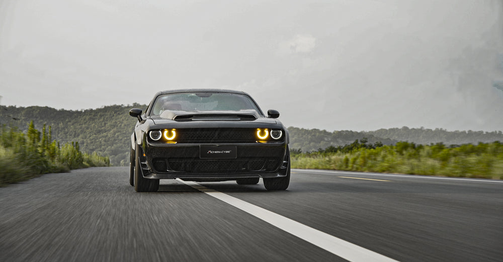 AchenCybe Dodge Challenger Rear Wide Body Round Evebrow& Front Wide Body Fender 2015-2023