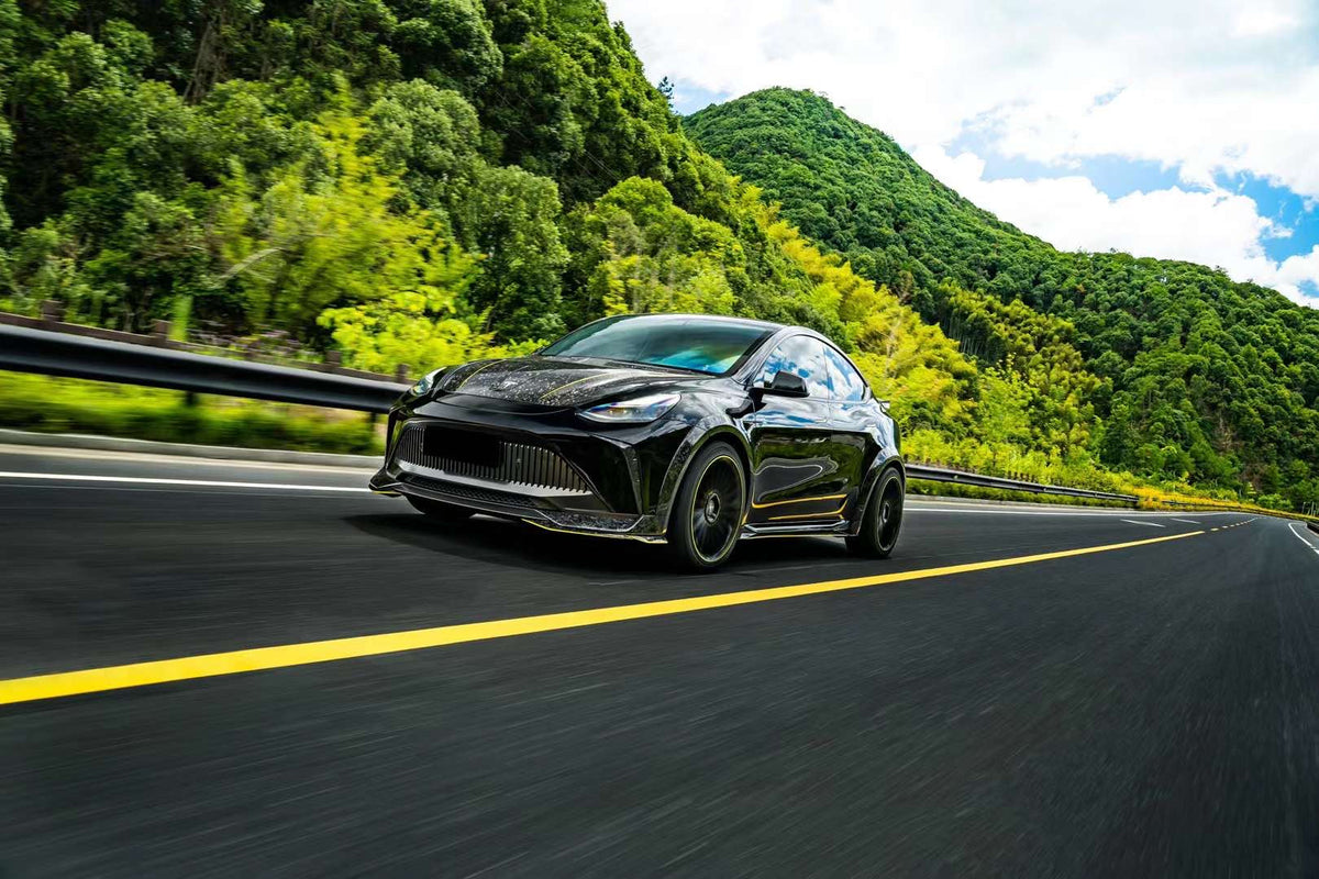 Robot "STARSHIP" Front Bumper & Splitter For Tesla Model Y / Performance