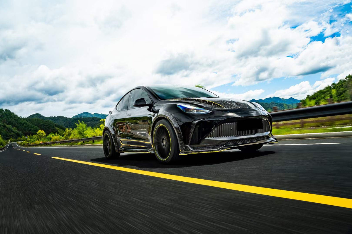 Robot "STARSHIP" Front Bumper & Splitter For Tesla Model Y / Performance