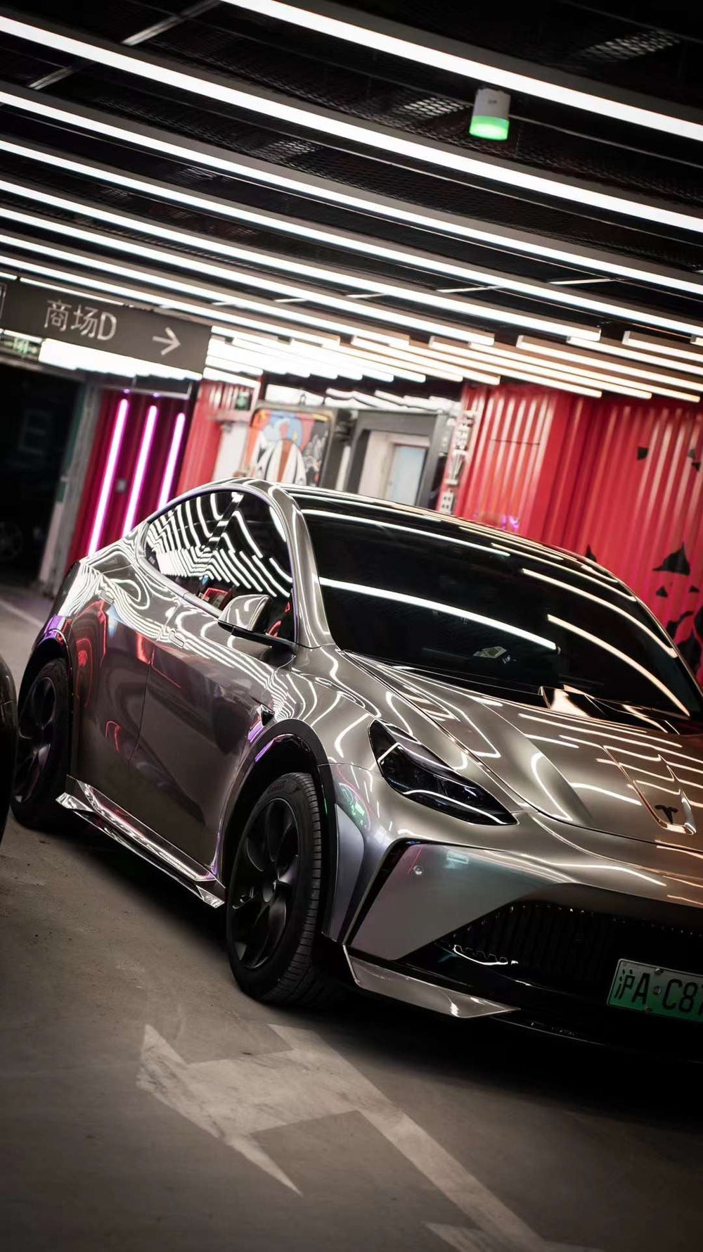 Robot "STARSHIP" Front Bumper & Splitter For Tesla Model Y / Performance