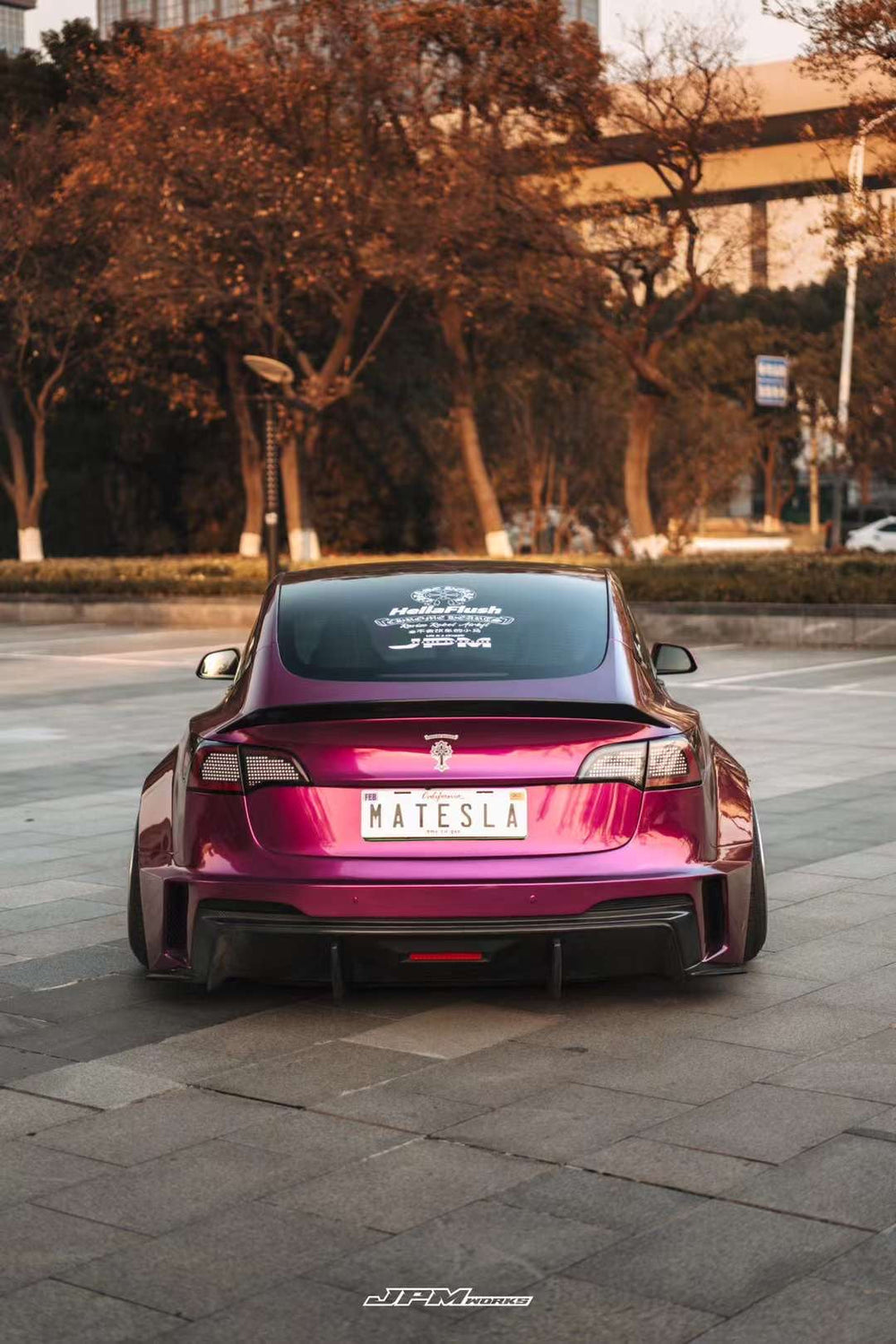 Robot "HACKER"  Widebody Rear Bumper & Rear Diffuser For Tesla Model 3