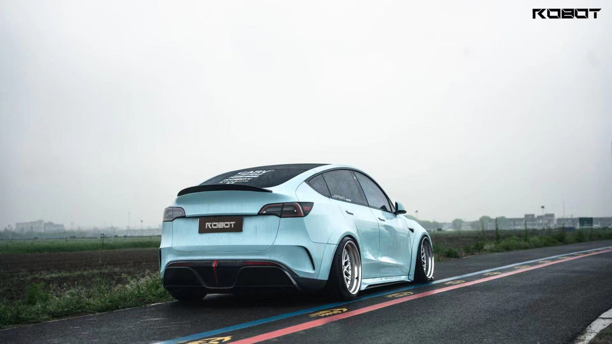 Robot "STARSHIP" Carbon Fiber Rear Spoiler For Tesla Model Y / Performance