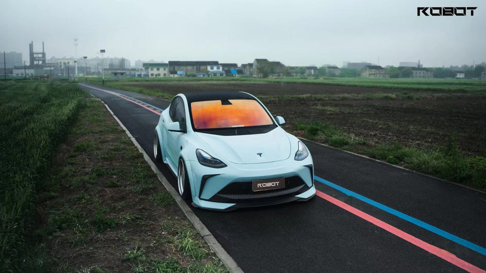 Robot "STARSHIP" Front Bumper & Splitter For Tesla Model Y / Performance