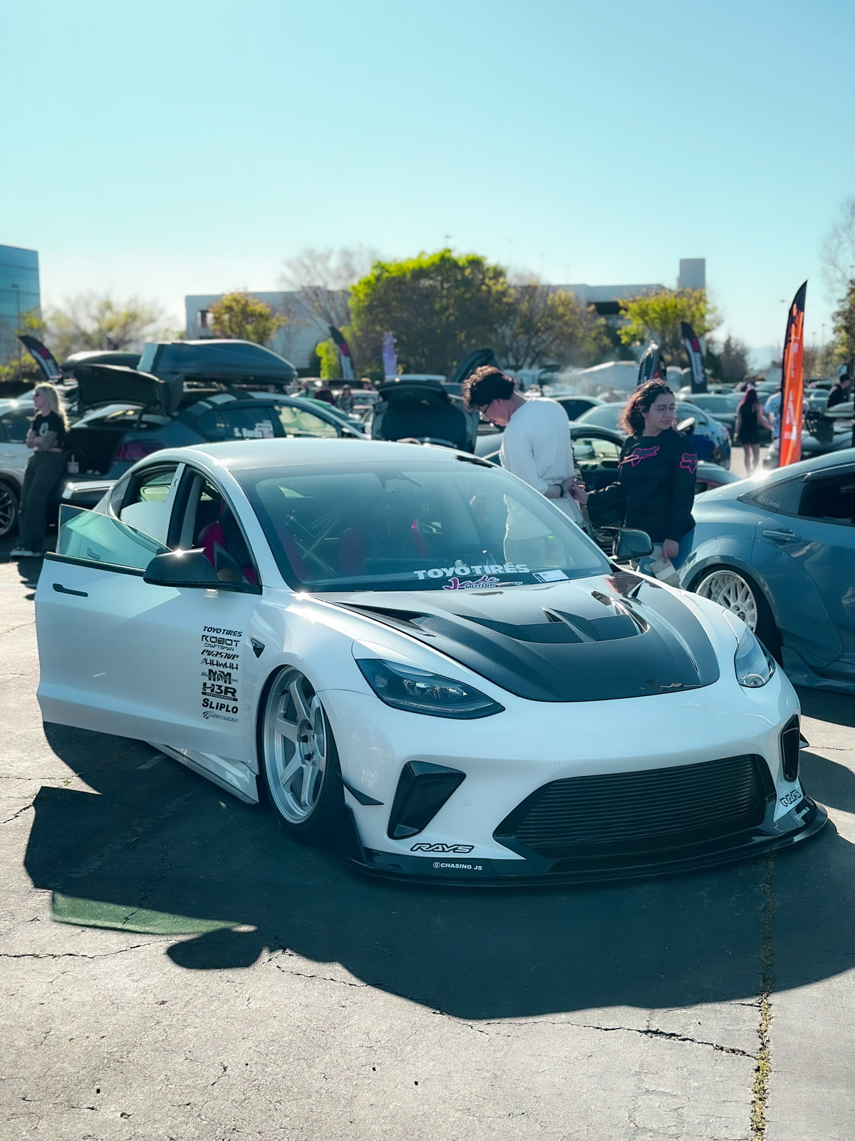 Robot "HACKER"  Narrow Body Front Bumper & Front Lip For Tesla Model 3