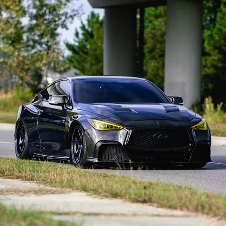 CMST Carbon Fiber Front Bumper & Front Lip for Infiniti Q60 to Project Black S concept 2017-2022