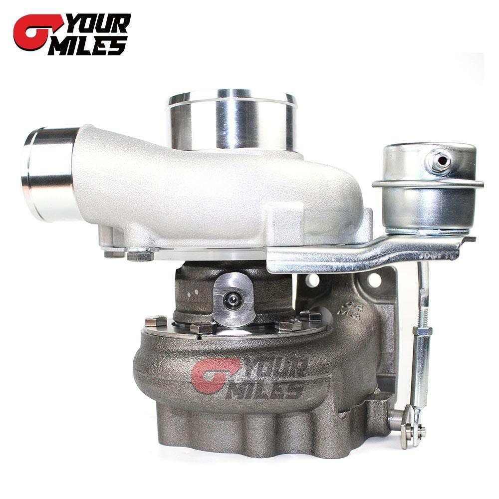 Yourmiles GENII GTX2867R Dual Ball Bearing Billet Compressor Wheel TurboCharger T25 0.64/0.86 AR Housing