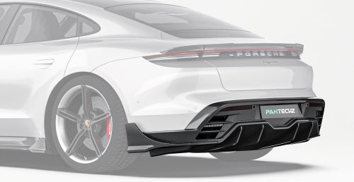 Paktechz Porsche Taycan (2019-2024) Carbon Fiber Body Kit - Rear Diffuser