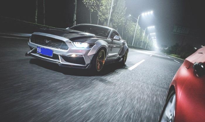 CMST Carbon Fiber Side Skirts for Ford Mustang S550.1 2015- 2017