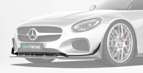 Paktechz Mercedes-Benz AMG GT/GTS C190 Ver.1 Carbon Fiber Body Kit - Upper Front Splitter
