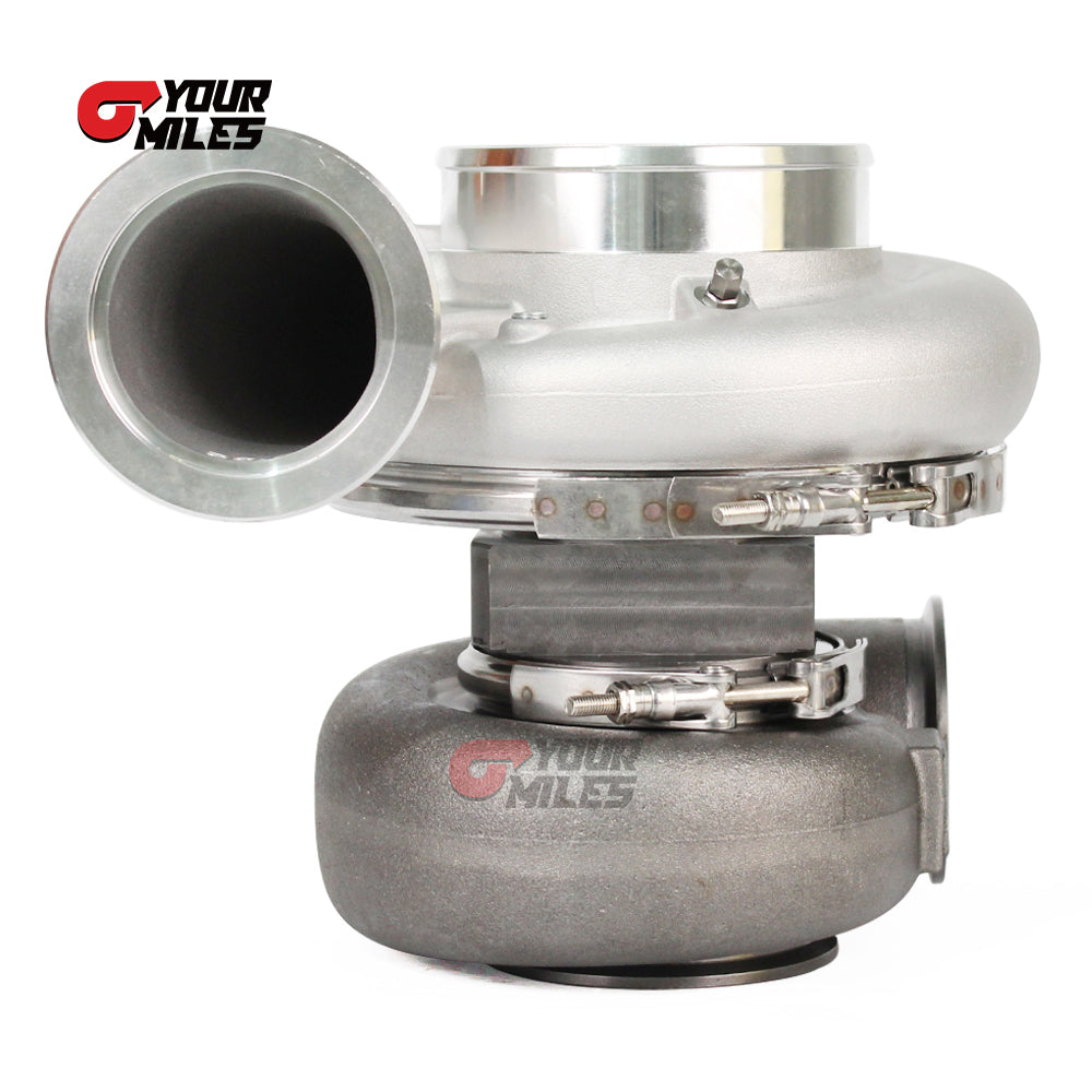 Yourmiles Reverse Rotation G42-1450 Billet Compressor Wheel Journal Bearing TurboCharger 1.01/1.15/1.28 Dual V-band Housing