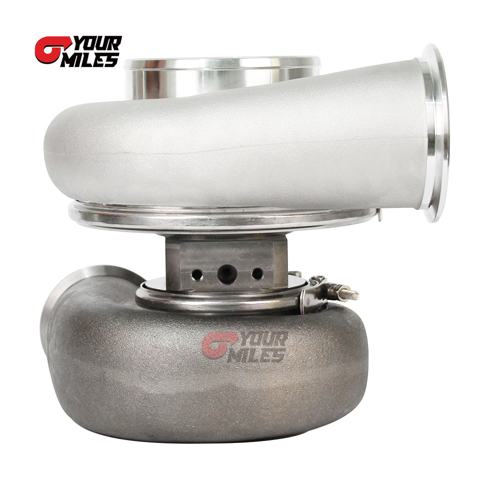 Yourmiles Reverse Rotation G42-1450 Billet Compressor Wheel Journal Bearing TurboCharger 1.01/1.15/1.28 Dual V-band Housing