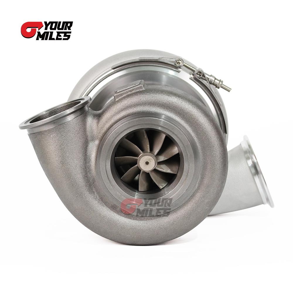 Yourmiles G42-1450 Billet Compressor Wheel Ceramic Dual Ball Bearing TurboCharger T4 1.15/1.25 0.85/1.01/1.15/1.28 Dual V-band Housing