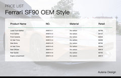 Ferrari SF90 OEM Style dry carbon performance body kit