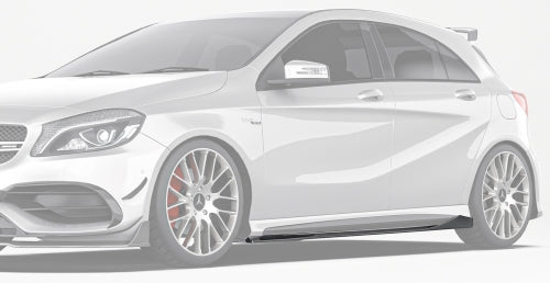Paktechz Mercedes-Benz A-Class W176 Carbon Fiber Body Kit - Side Skirts