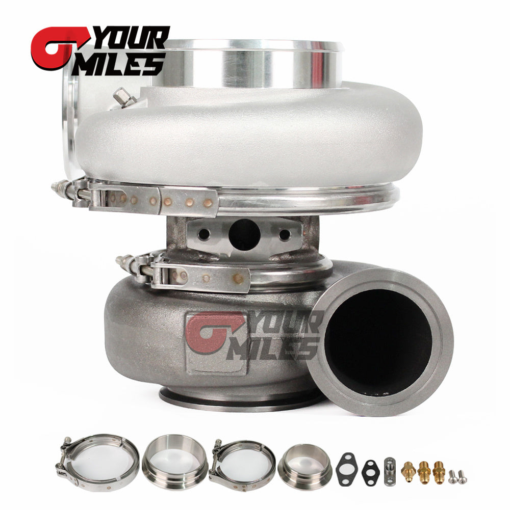 Yourmiles Reverse Rotation G42-1450 Ceramic Dual Ball Bearing TurboCharger 1.01/1.15/1.28 Dual V-band Housing