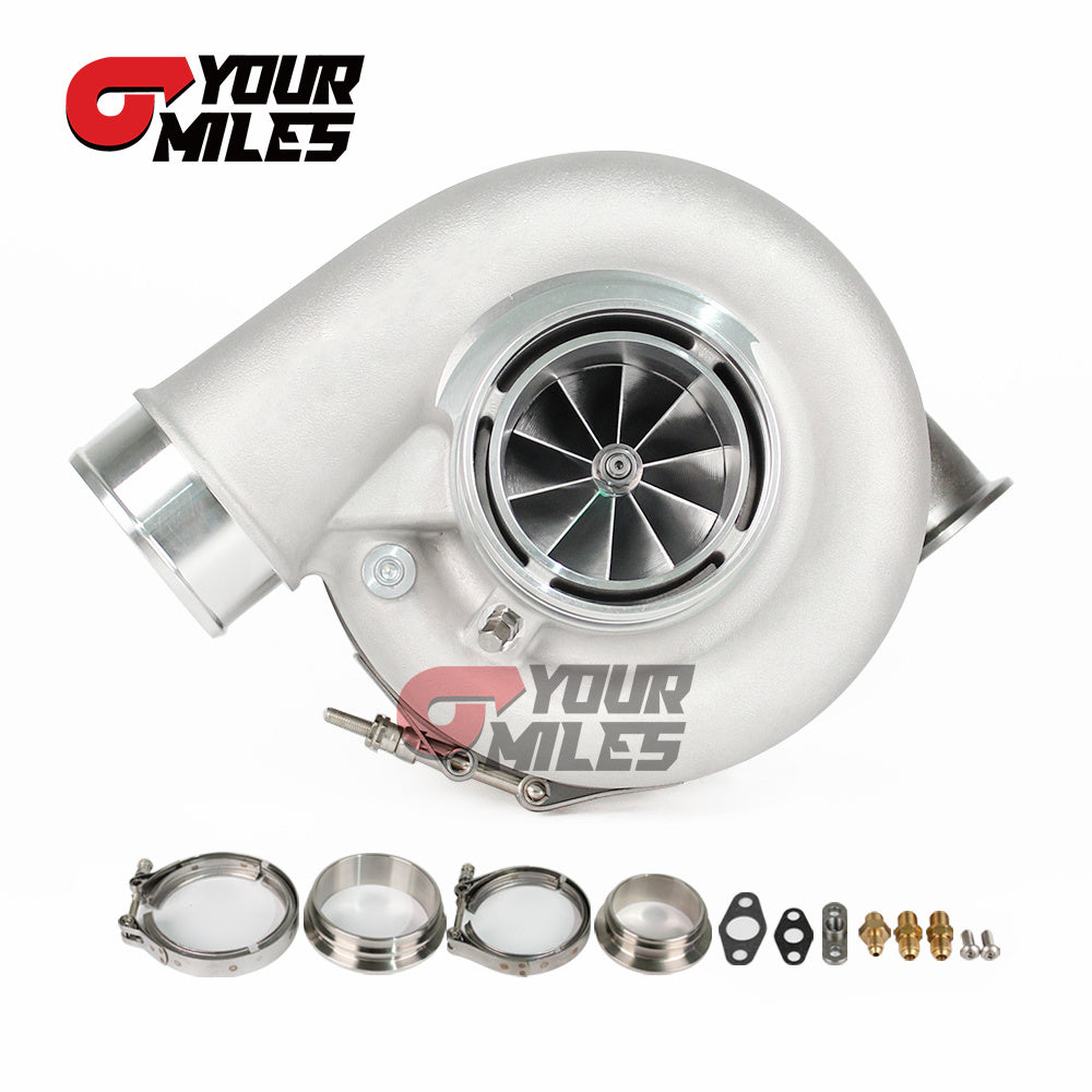 Yourmiles Reverse Rotation G42-1200 Compact Dual Ball Bearing TurboCharger Billet Wheel 1.01/1.15/1.28 Dual V-band Housing