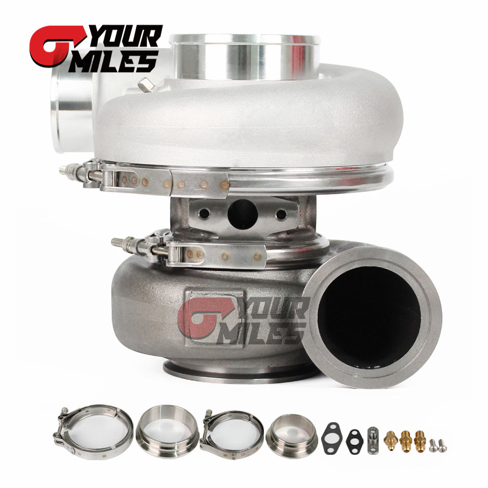 Yourmiles Reverse Rotation G42-1200 Compact Dual Ball Bearing TurboCharger Billet Wheel 1.01/1.15/1.28 Dual V-band Housing