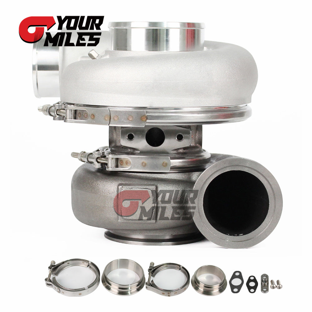 Yourmiles Reverse Rotation G42-1200 Compact TurboCharger Journal Bearing Billet Wheel 1.01/1.15/1.28 Dual V-band Housing