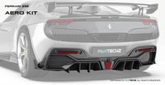 Paktechz Ferrari 296 GTB/GTS Carbon Fiber Body Kit - Rear Diffuser