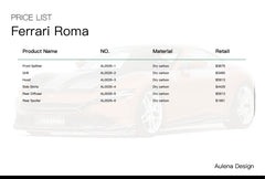 Ferrari Roma Aulena Design dry carbon performance body kit